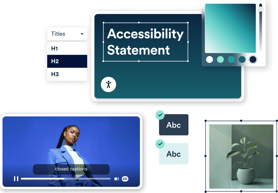 Opening the Digital Door for Everyone. Screenshots of accessible elements