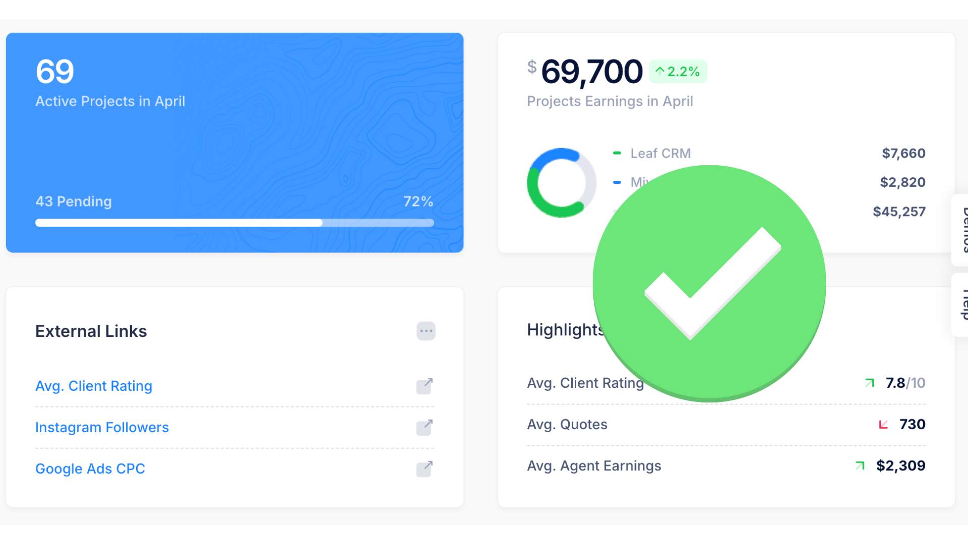 Success with icons in the finance report